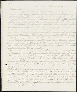 Letter from John Whitney, Amherst, [Massachusetts], to Amos Augustus Phelps, 1830 Nov[ember] 11