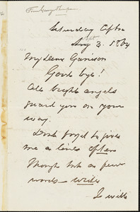 Letter from George Thompson to William Lloyd Garrison, 1864 [September] 3
