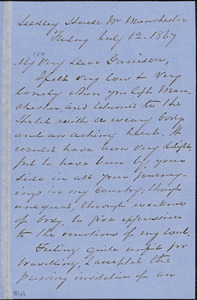 Letter from George Thompson, Manchester, [England], to William Lloyd Garrison, 1867 July 12