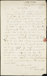 Letter from John Greenleaf Whittier, Amesbury, [Massachusetts], to Amos Augustus Phelps, 1837 [October] 22