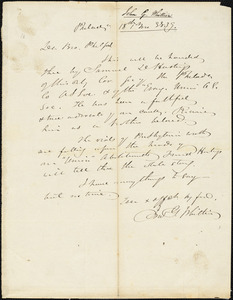 Letter from John Greenleaf Whittier, Philadelphia, [Pennsylvania], to Amos Augustus Phelps, 1839 [January] 18
