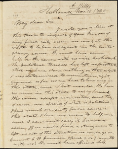 Letter from Austin Willey, Hallowell, [Maine], to Amos Augustus Phelps, 1840 Nov[ember] 10