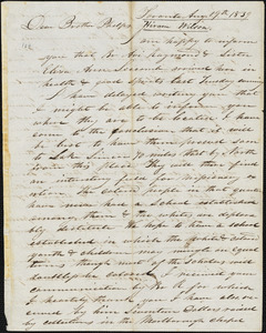 Letter from Hiram Wilson, Toronto, [Ontario], to Amos Augustus Phelps, 1839 Aug[ust] 19