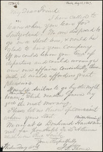 Letter from James Armstrong Thome, [Paris, France], to William Lloyd Garrison, [1867 August 28]