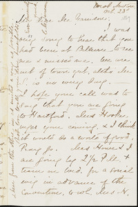 Letter from Caroline Maria Seymour, West Newton, [Massachusetts], to William Lloyd Garrison, [1869] Oct[ober] 23