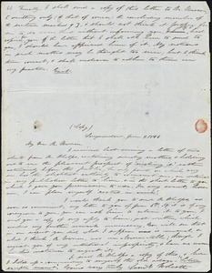 Letter from Samuel Wolcott, Longmeadow, [Massachusetts], to Amos Augustus Phelps, 1846 June 8