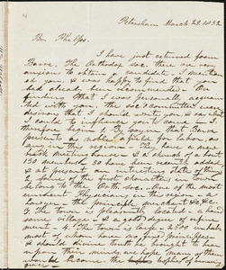 Letter from William Wolcott, Petersham, [Massachusetts], to Amos Augustus Phelps, 1832 March 29