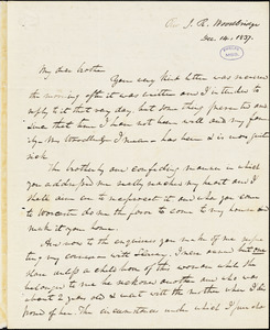 Letter from Jonathan Edward Woodbridge, Worcester, [Massachusetts], to Amos Augustus Phelps, 1837 Dec[ember] 14