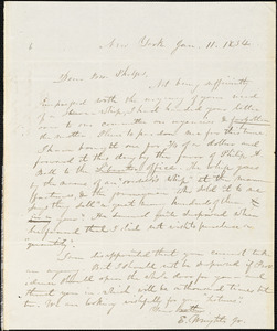 Letter from Elizur Wright, New York, to Amos Augustus Phelps, 1834 Jan[uary] 11