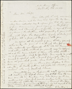 Letter from Elizur Wright, New York, to Amos Augustus Phelps, 1834 Feb[ruary] 20.