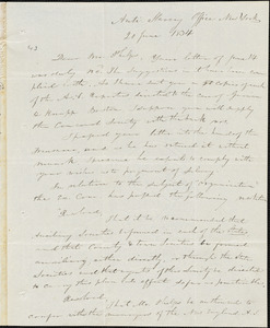 Letter from Elizur Wright, New York, to Amos Augustus Phelps, 1834 June 20