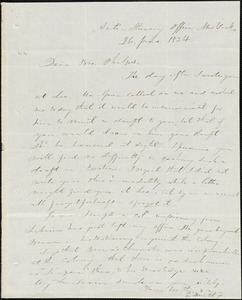 Letter from Elizur Wright, New York, to Amos Augustus Phelps, 1834 June 26