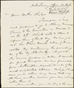 Letter from Elizur Wright, New York, to Amos Augustus Phelps, 1835 April 17