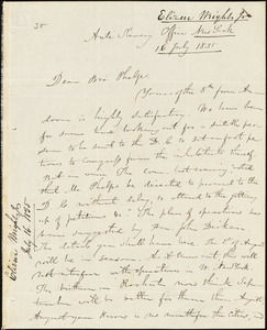 Letter from Elizur Wright, New York, to Amos Augustus Phelps, 1835 July 16