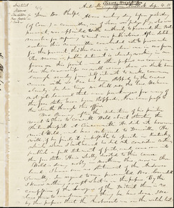 Letter from Elizur Wright, New York, to Amos Augustus Phelps, 1835 Sept[ember] 4