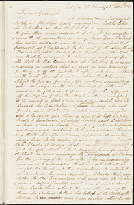Letter from Alfred Wells, Colosse, Co[unty] Oswego, [New York], to William Lloyd Garrison, 1841 [February] 5th