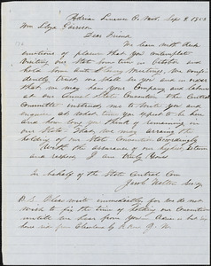 Letter from Jacob Walton, Adrian, Lenawee C[ounty], Mich[igan], to William Lloyd Garrison, 1853 Sept[ember] 9