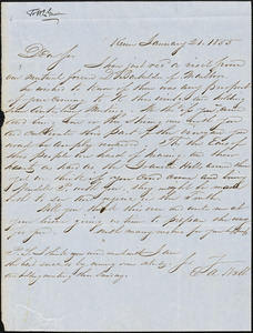 Letter from E.A. Webb, Keene, [New Hampshire], to William Lloyd Garrison, 1855 January 21