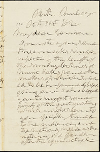 Letter from Theodore Dwight Weld, Perth Amboy, [New Jersey], to William Lloyd Garrison, [18]62 Oct[ober] 31st