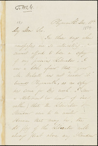 Letter from Anne Maria Whiting, Plymouth, to William Lloyd Garrison, [1864] Dec[ember] 10th