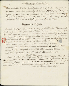 Letter from Martha V. Ball, Andover, [Massachusetts], to Amos Augustus Phelps