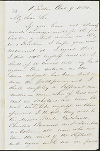 Letter from Hiram A. Graves, Boston, [Massachusetts], to Amos Augustus Phelps, 1844 Oct[ober] 9