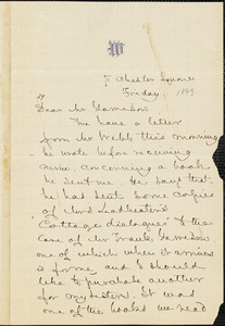 Letter from Anna Cabot Lowell Quincy Waterston, 71 Chester Square, [Boston, Massachusetts], to William Lloyd Garrison, [1869]