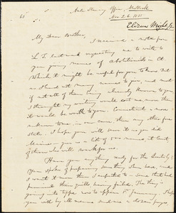Letter from Elizur Wright, New York, to Amos Augustus Phelps, 1835 Nov[ember] 26