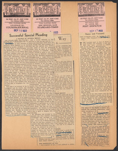 Herbert Brutus Ehrmann Papers, 1906-1970. Sacco-Vanzetti. Reviews, 1933. Box 3, Folder 4, Harvard Law School Library, Historical & Special Collections