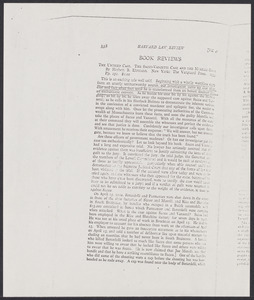 Herbert Brutus Ehrmann Papers, 1906-1970. Sacco-Vanzetti. Book review by Edmund M. Morgan of Untried Case in Harvard Law Review, vol. 47, 1934. Box 3, Folder 7, Harvard Law School Library, Historical & Special Collections