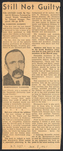 Herbert Brutus Ehrmann Papers, 1906-1970. Sacco-Vanzetti. Clippings re re-issue, 1961. Box 4, Folder 2, Harvard Law School Library, Historical & Special Collections