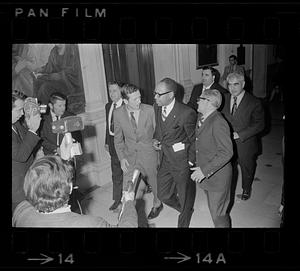 House Speaker David Bartley and well-wishers after favorable State House vote, Boston