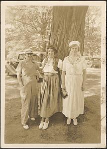 Gladys Johnson, and two unidentified women in costume