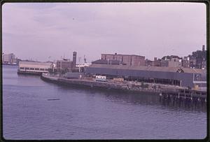 North End shoreline from the Charles River Bridge Boston North End