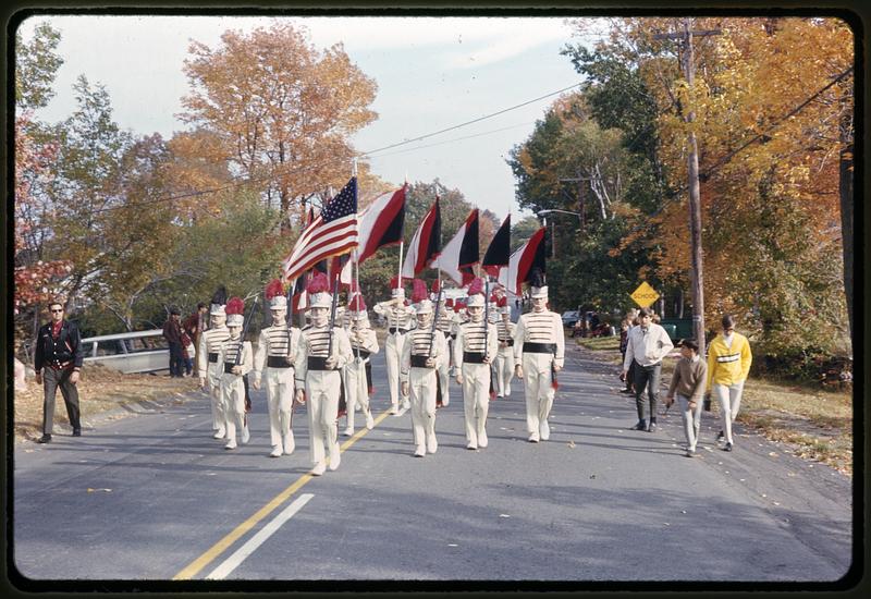 The Color Guard Color guard leading a marching band - Digital Commonwealth