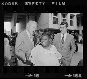 Elma Lewis at City Hall ceremony honoring black artists, Boston