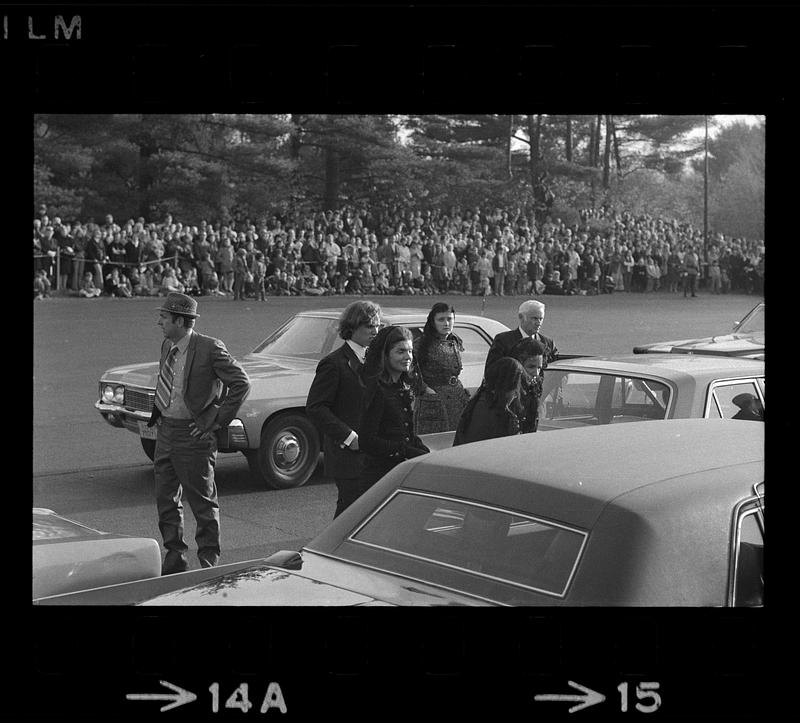 Jackie Onassis at Cardinal Cushing's funeral, Hanover