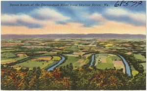 Seven bends of the Shenandoah River from Skyline Drive, Va.