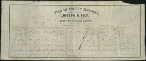 Plan of lots in Medford, formerly owned by Joseph B. Felt, and known as the John Quincy Adams Estate