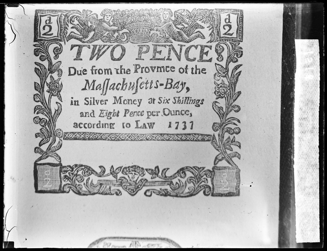 Massachusetts Province bills (currency) 2-Pence 1737