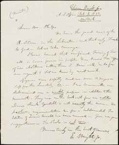 Letter from Elizur Wright, New York, to Amos Augustus Phelps, 1836 Feb[ruary] 7