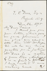 Letter from Henry Vincent, Buffalo, N[ew] Y[ork], to William Lloyd Garrison, Buffalo, N[ew] Y[ork], 1875 Dec[ember] 24