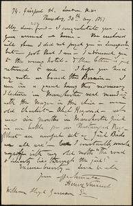 Letter from Henry Vincent, London, [England], to William Lloyd Garrison, 1877 Aug[ust] 30th