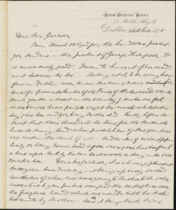 Letter from Alfred Webb, Dublin, [Ireland], to William Lloyd Garrison, 1878 Nov[ember] 26th