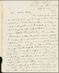 Letter from Elizur Wright, New York, to Amos Augustus Phelps, 1837 Sep[tember] 12