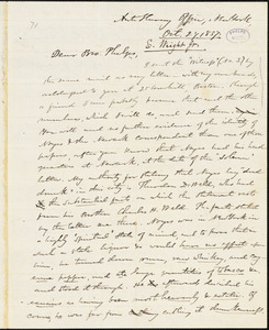 Letter from Elizur Wright, New York, to Amos Augustus Phelps, 1837 Oct[ober] 29