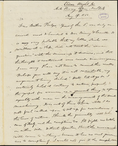 Letter from Elizur Wright, New York, to Amos Augustus Phelps, 1838 Aug[ust] 17