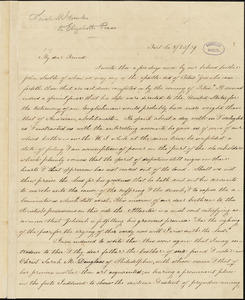 Letter from Sarah Moore Grimkè, Fort Lee, to Elizabeth Pease Nichol, 1839 August 25