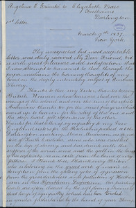 Letter from Angelina Emily Grimkè, New York, to Elizabeth Pease Nichol, 1837 March 17