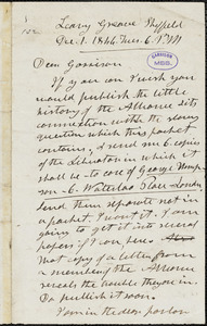 Letter from Henry Clarke Wright, Leavy Greave, Sheffield, [England], to William Lloyd Garrison, 1866 Dec[ember] 1